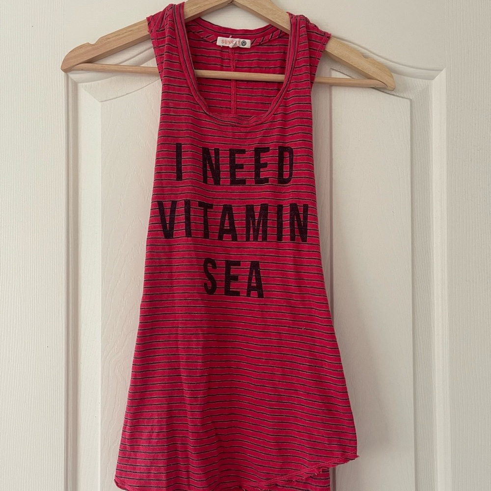 Sundry Racerback Striped Tank Top